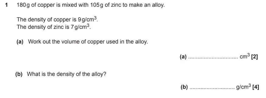 Question 1 - GCSE OCR Higher Maths Sample Paper 6 (Calculator)