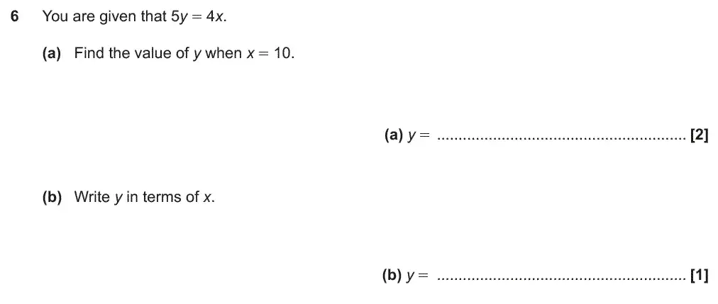 Question 6 - GCSE OCR Foundation Maths Past Paper 3 (Calculator) - June 2018