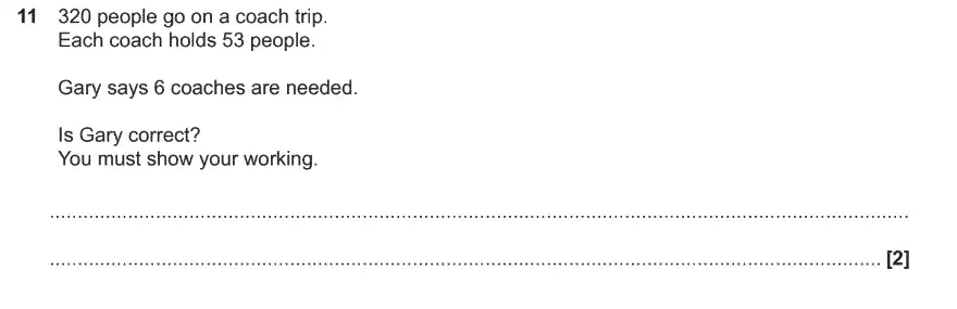 Question 11 - GCSE OCR Foundation Maths Past Paper 1 (Calculator)