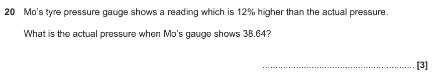 Question 20 - GCSE OCR Foundation Maths Past Paper 1 (Calculator)