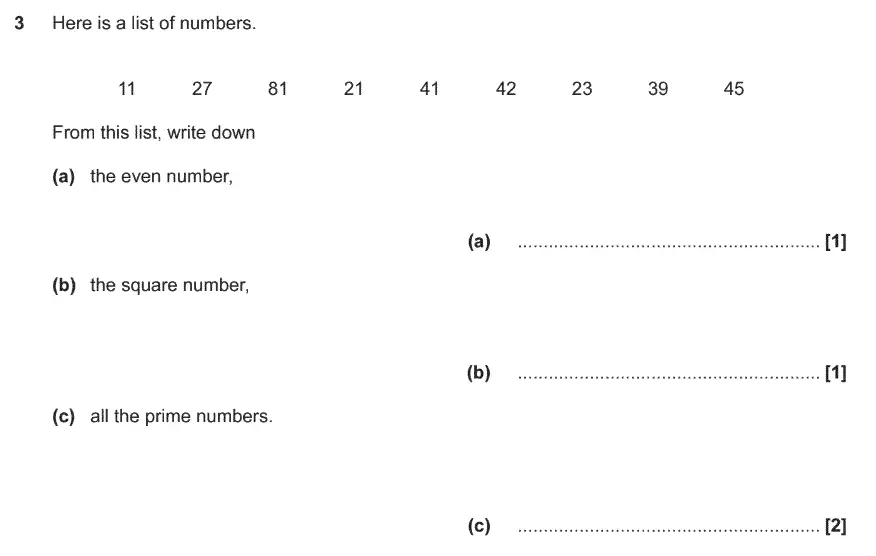 Question 3 - GCSE OCR Foundation Maths Past Paper 1 (Calculator)