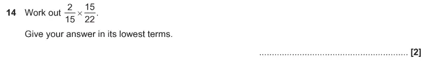 Question 14 - GCSE OCR Foundation Maths Past Paper 2 (Non-Calculator)