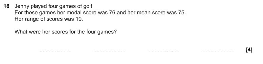 Question 18 - GCSE OCR Foundation Maths Past Paper 2 (Non-Calculator)