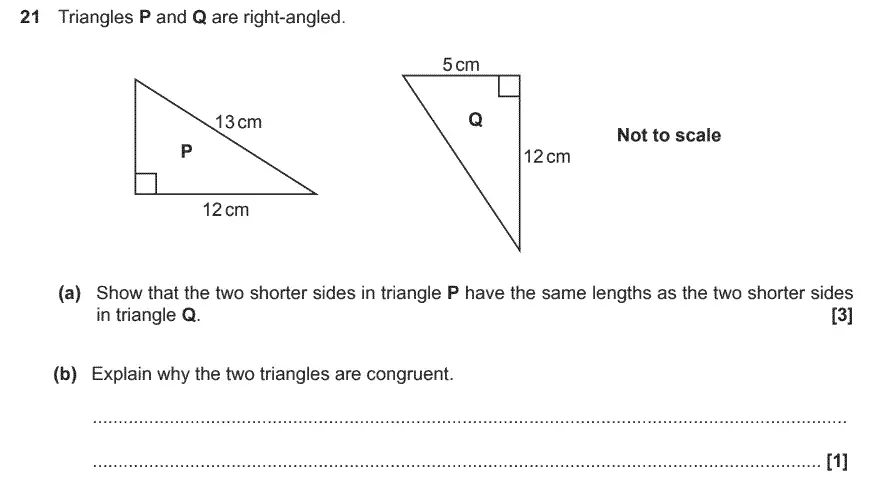 Question 21 - GCSE OCR Foundation Maths Past Paper 2 (Non-Calculator)