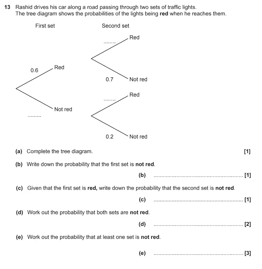 Question 13 - GCSE OCR Higher Maths Past Paper 4 (Calculator) - June 2017