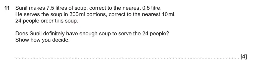 Question 11 - GCSE OCR Higher Maths Past Paper 6 (Calculator) - June 2017