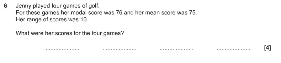 Question 6 - GCSE OCR Higher Maths Past Paper 5 (Non-Calculator) - June 2017