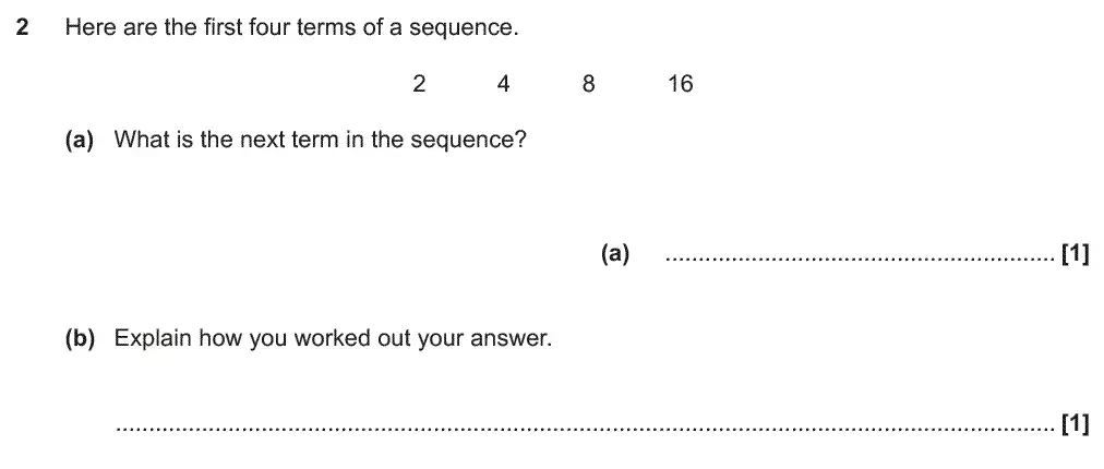 Question 2 - GCSE OCR Foundation Maths Past Paper 1 (Calculator) - June 2018