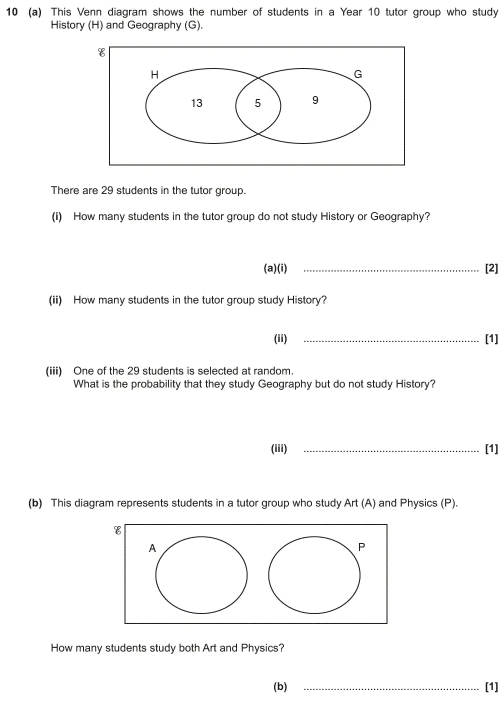 Question 10 - GCSE OCR Foundation Maths Past Paper 2 (Non-Calculator) - June 2018