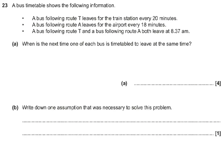 Question 26 - GCSE OCR Foundation Maths Past Paper 1 (Calculator) - June 2019