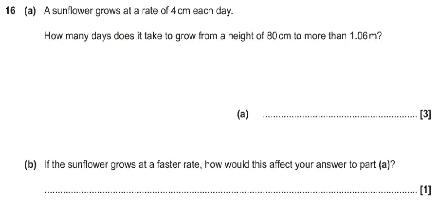 Question 16 - GCSE OCR Foundation Maths Past Paper 2 (Non-Calculator) - June 2019