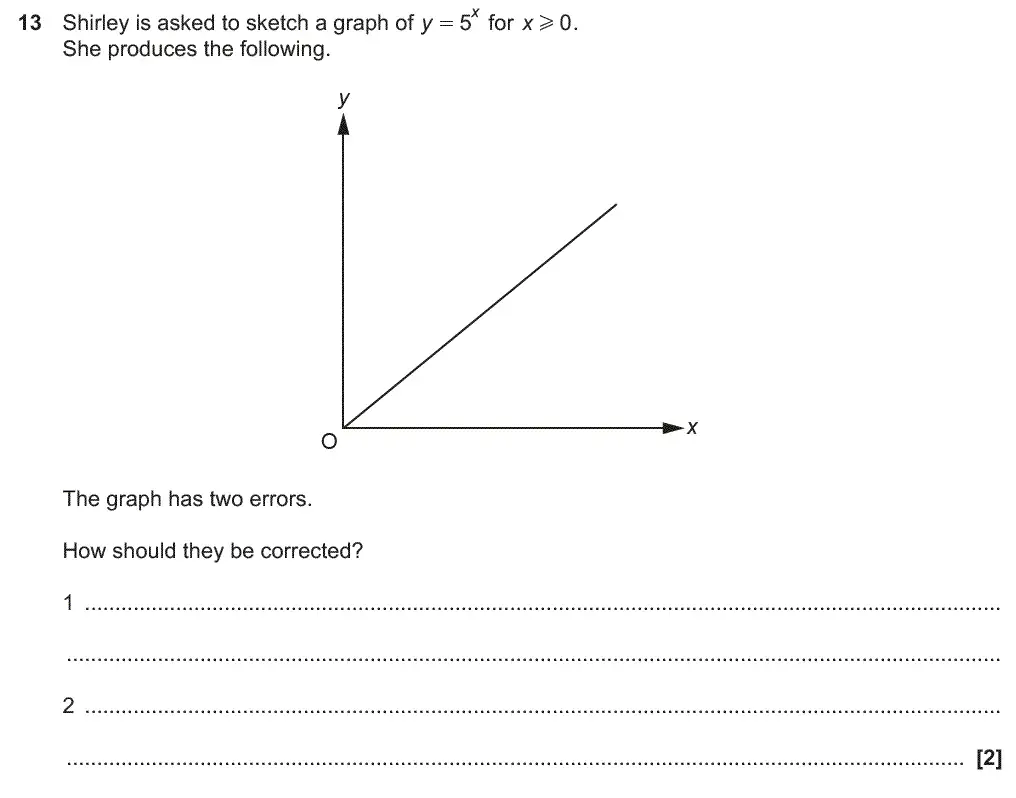 Question 13 - GCSE OCR Higher Maths Past Paper 5 (Non-Calculator) - June 2019
