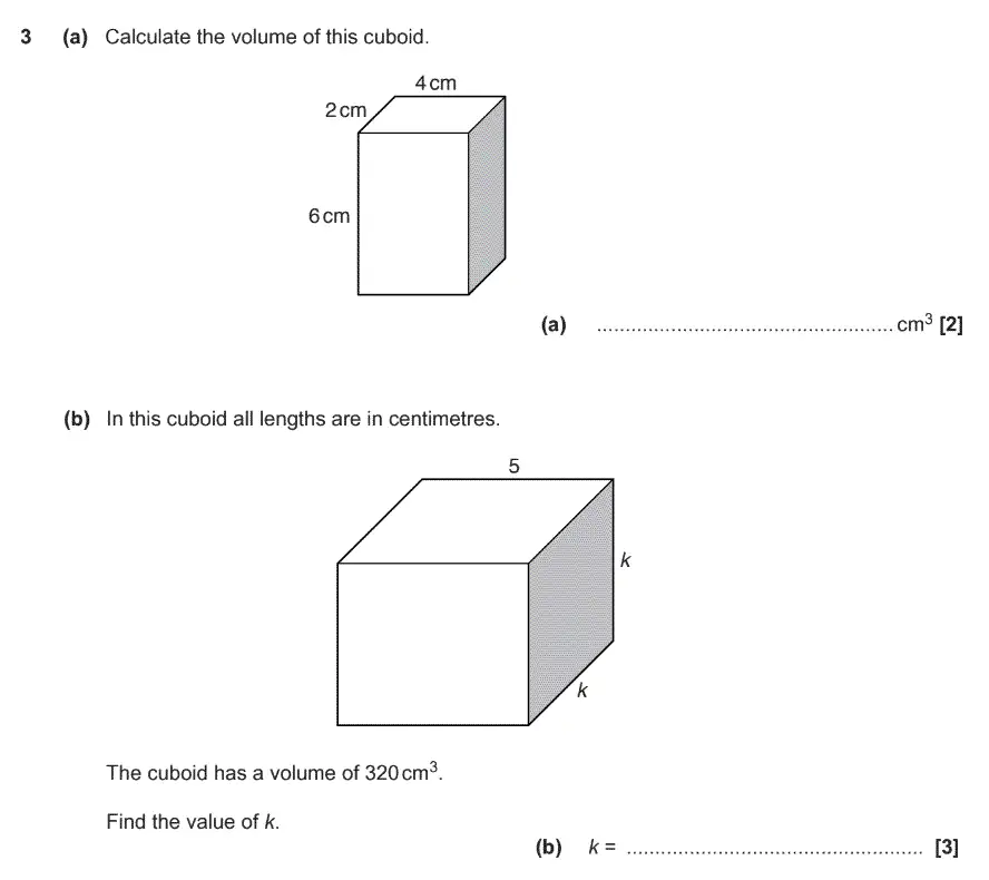 Question 3 - GCSE OCR Foundation Maths Past Paper 3 (Calculator) - November 2017