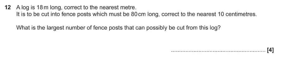 Question 12 - GCSE OCR Higher Maths Past Paper 4 (Calculator) - November 2017