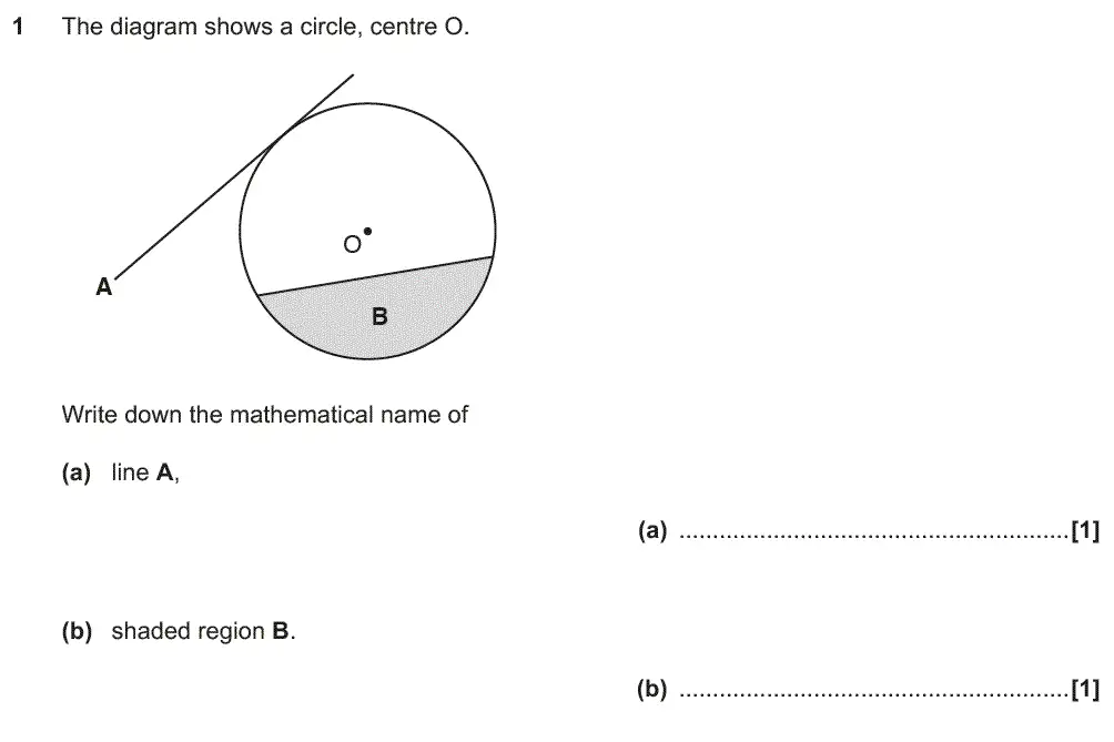 Question 1 - GCSE OCR Higher Maths Past Paper 5 (Non-Calculator) - November 2017