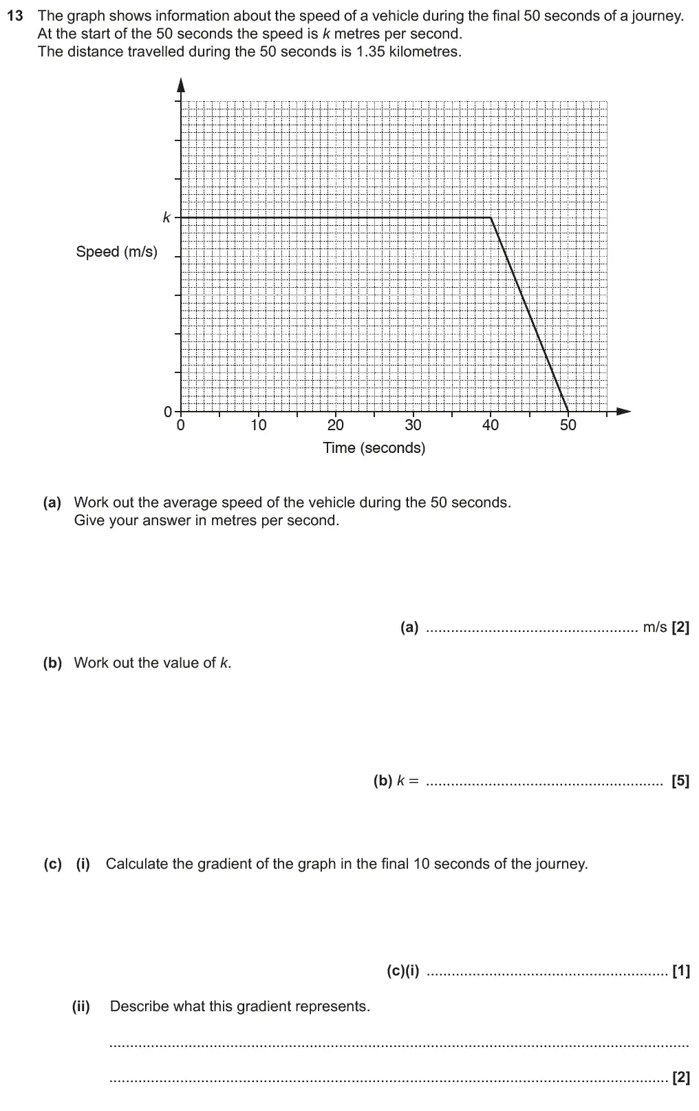 Question 13 - GCSE OCR Higher Maths Past Paper 5 (Non-Calculator) - November 2017