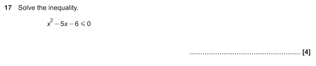 Question 17 - GCSE OCR Higher Maths Past Paper 5 (Non-Calculator) - November 2017