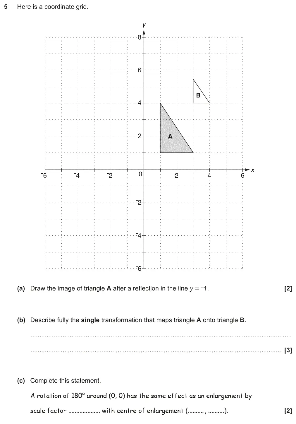 Question 5 - GCSE OCR Higher Maths Past Paper 5 (Non-Calculator) - November 2017