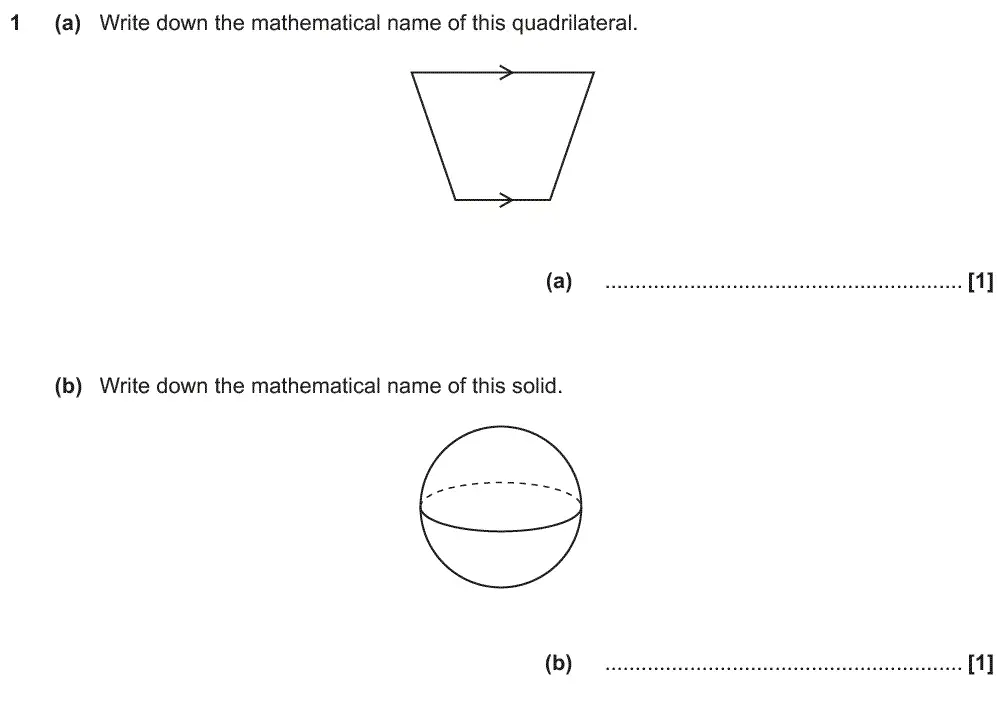 Question 1 - GCSE OCR Foundation Maths Past Paper 1 (Calculator) - November 2019