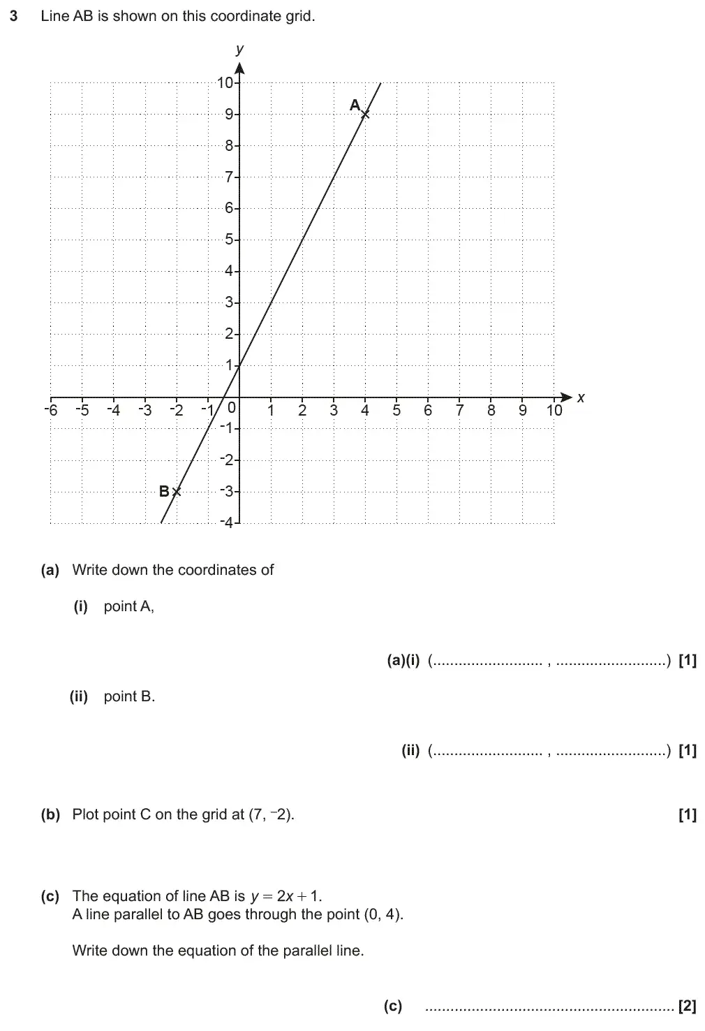 Question 3 - GCSE OCR Foundation Maths Past Paper 1 (Calculator) - November 2019