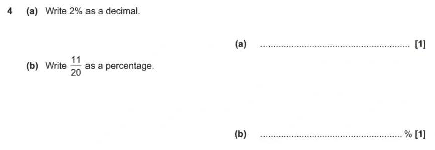 Question 04(a,b) - GCSE OCR Foundation Maths Past Paper 1 (Calculator) - November 2020