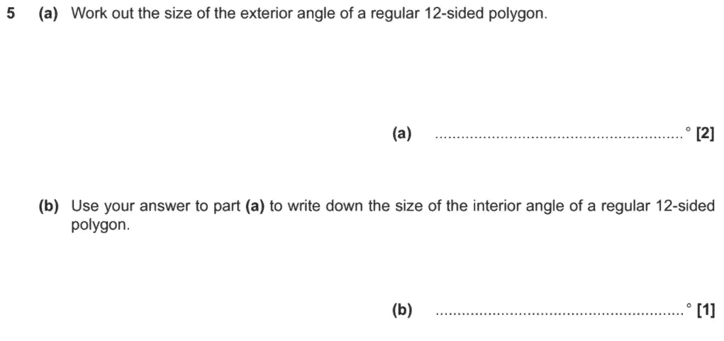 Question 5 - GCSE OCR Higher Maths Past Paper 6 (Calculator) - November 2020