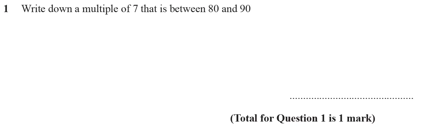 Question 01 - SET 1 - GCSE Foundation Calculator Maths Predicted Paper 3