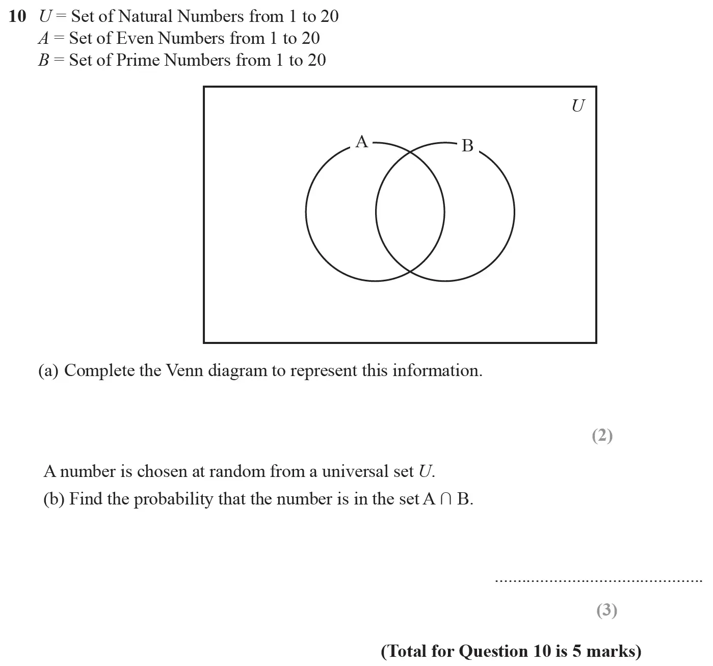 Question 10 - SET 1 - GCSE Foundation Calculator Maths Predicted Paper 3