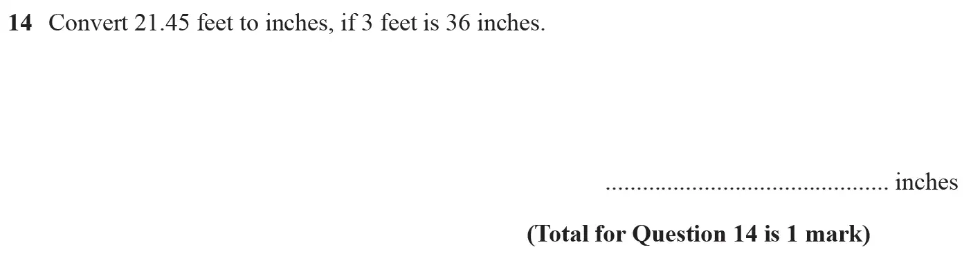 Question 14 - SET 1 - GCSE Foundation Calculator Maths Predicted Paper 3