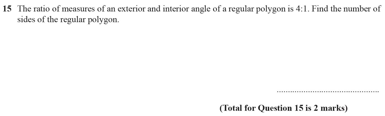 Question 15 - SET 1 - GCSE Foundation Calculator Maths Predicted Paper 3