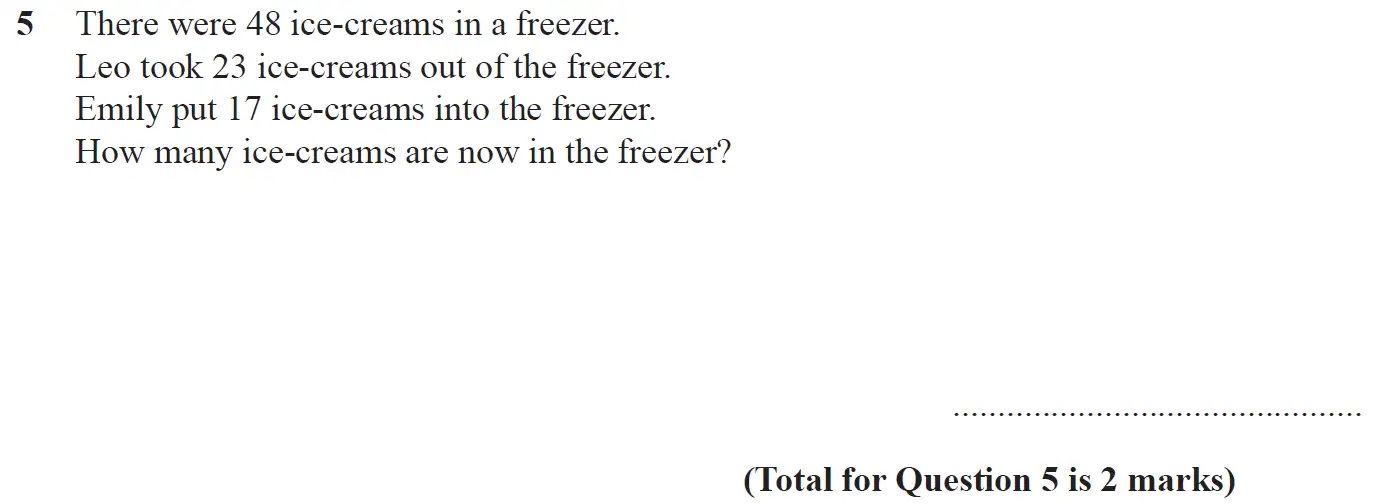 Question 05 - SET 1 - GCSE Foundation Calculator Maths Predicted Paper 3