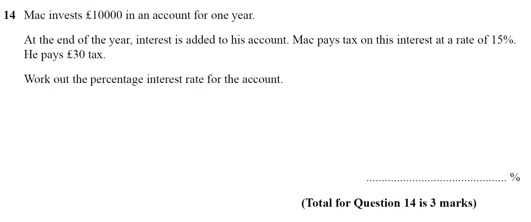 Question 14 - SET 1 - GCSE Higher Calculator Maths Predicted Paper 3