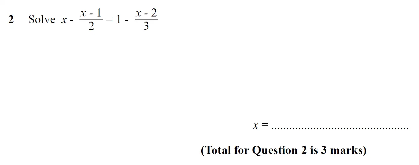 Question 02 - SET 1 - GCSE Higher Calculator Maths Predicted Paper 3
