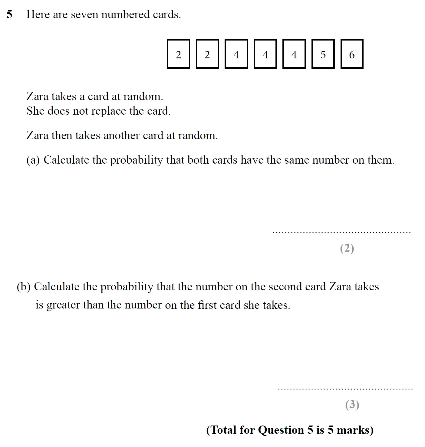 Question 05 - SET 1 - GCSE Higher Calculator Maths Predicted Paper 3