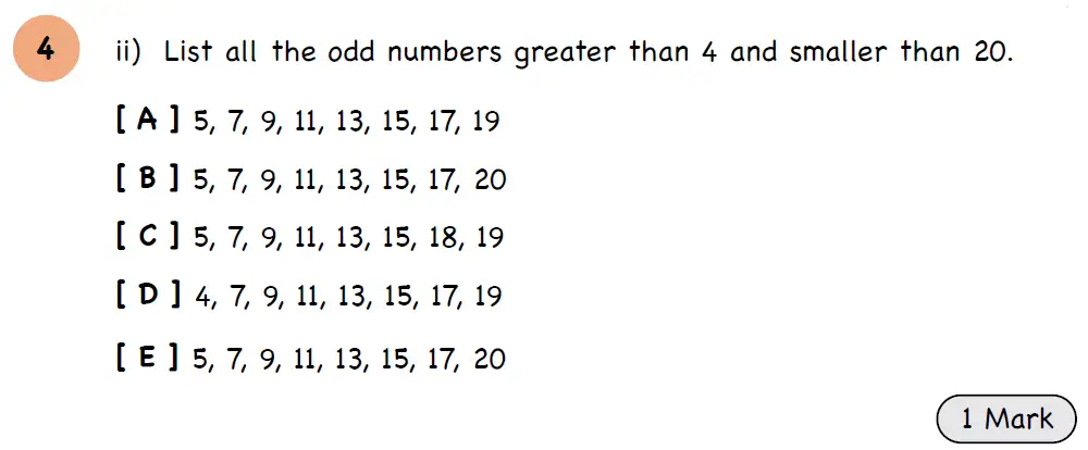 Question 5 - Year 3 - Numbers and Place Value - Assessment 3